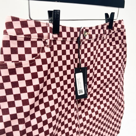 🏁 The Kit Merlot Grid Jean Skirt & Box Shirt 🏁 - Picture 5 of 7